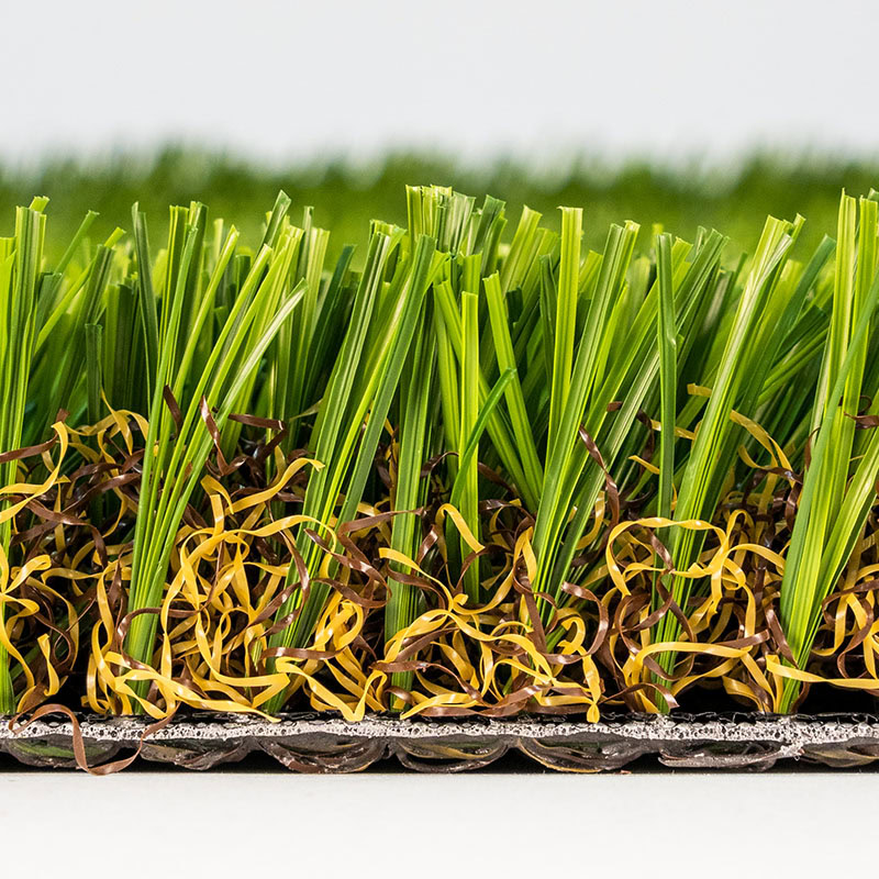 Lux Designer Ultra Light-Chocolate turf close-up showing light chocolate blade color
