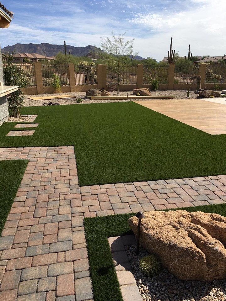 Artificial grass installation in Carefree, AZ