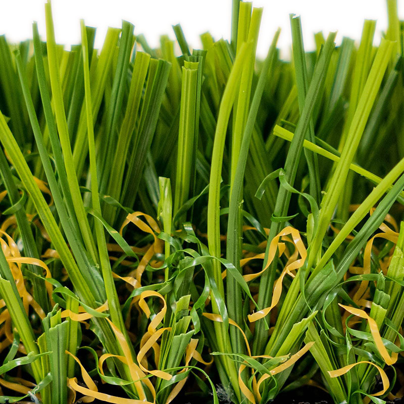 Close-up of lush green artificial grass for luxury lawns and putting greens.