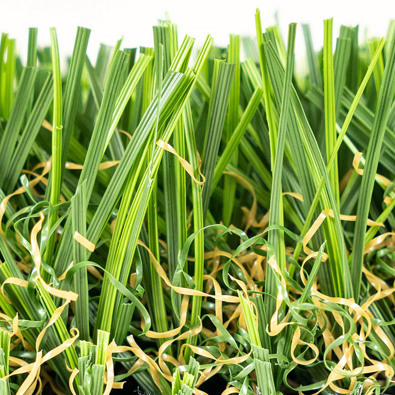 Close-up of lush green artificial grass for luxury lawns and putting greens.