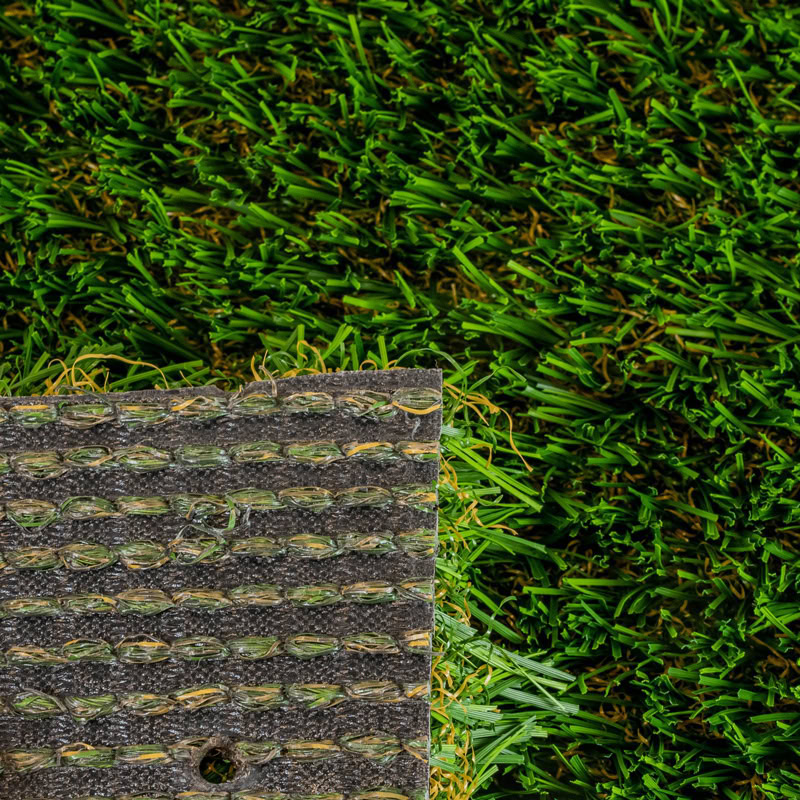 Close-up of synthetic turf for luxury lawns and putting greens in Arizona.