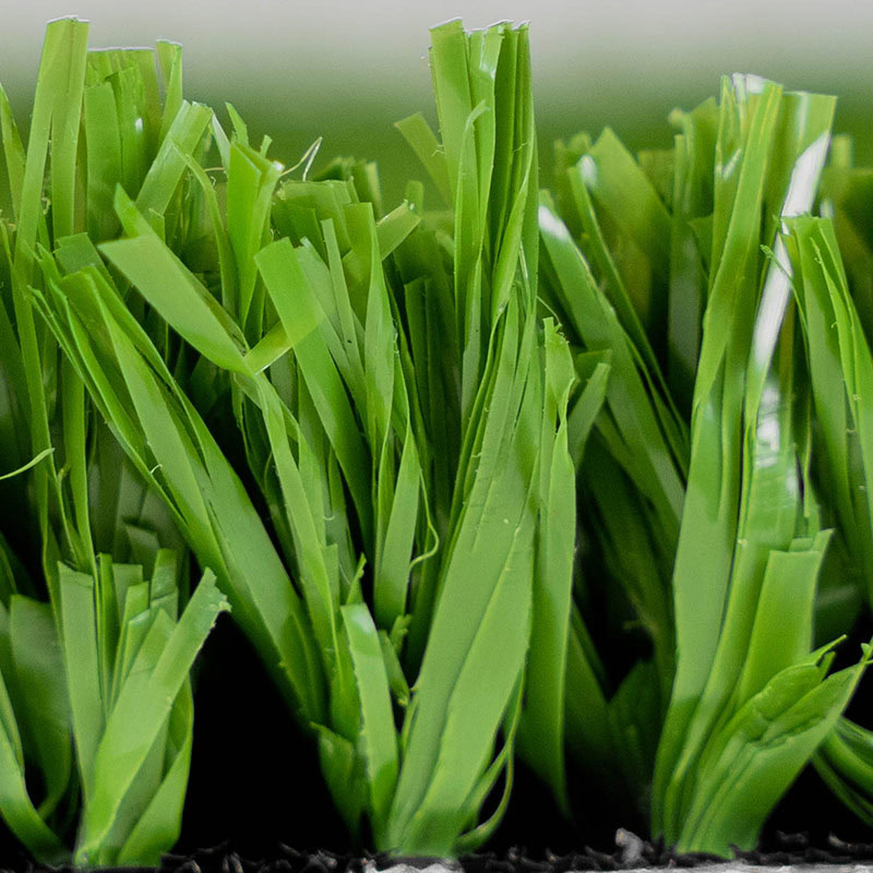 Close-up of lush green artificial grass for luxury lawns and putting greens.