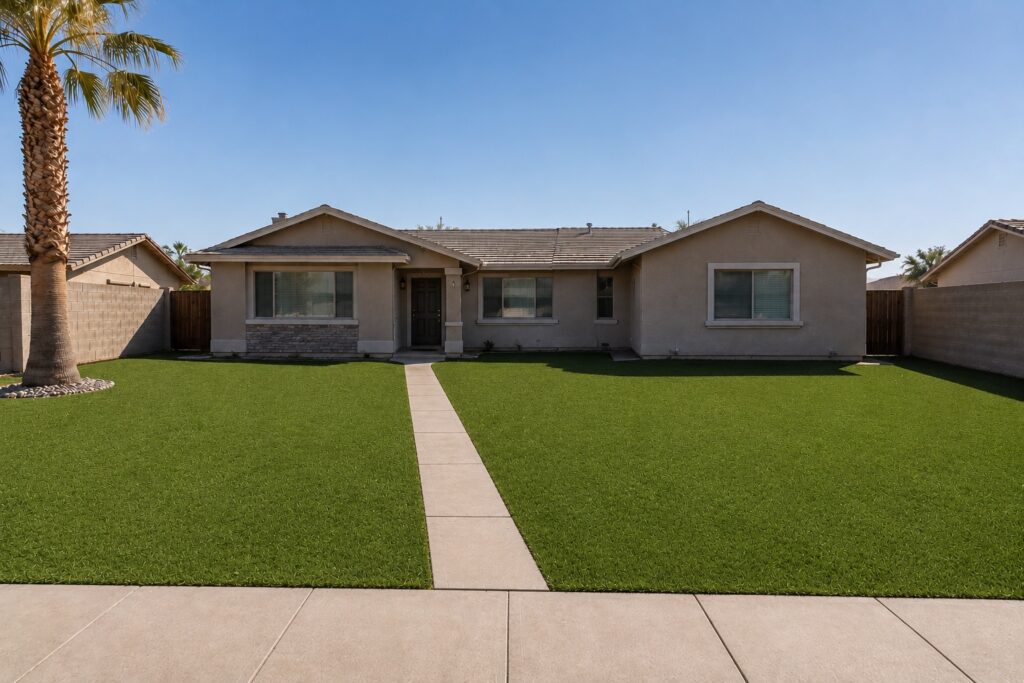 After: Arizona Luxury Lawns turf installation