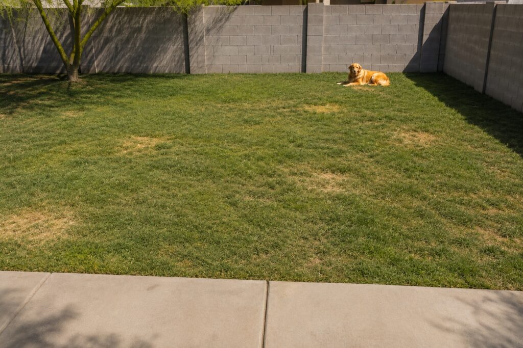 Before: yard before turf installation