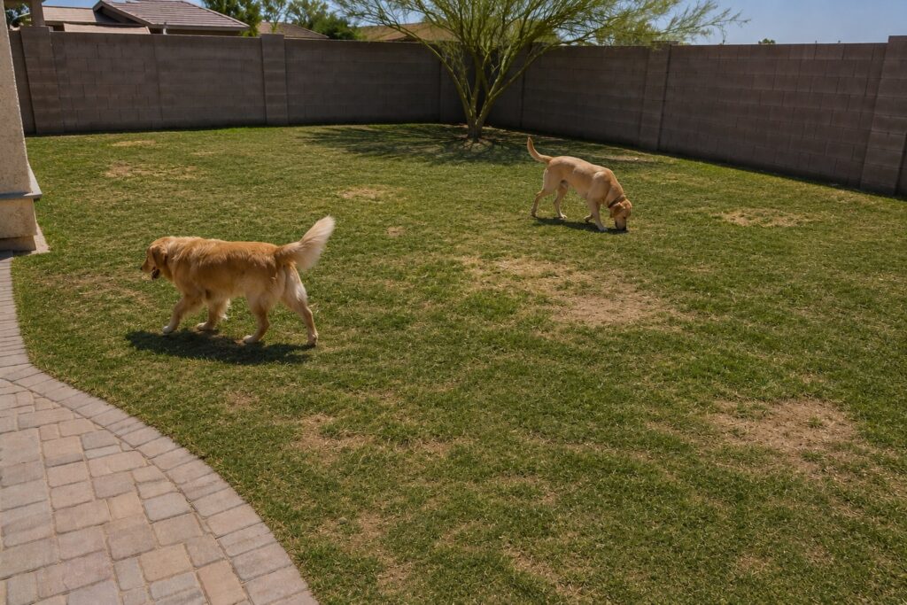 Before: yard before turf installation