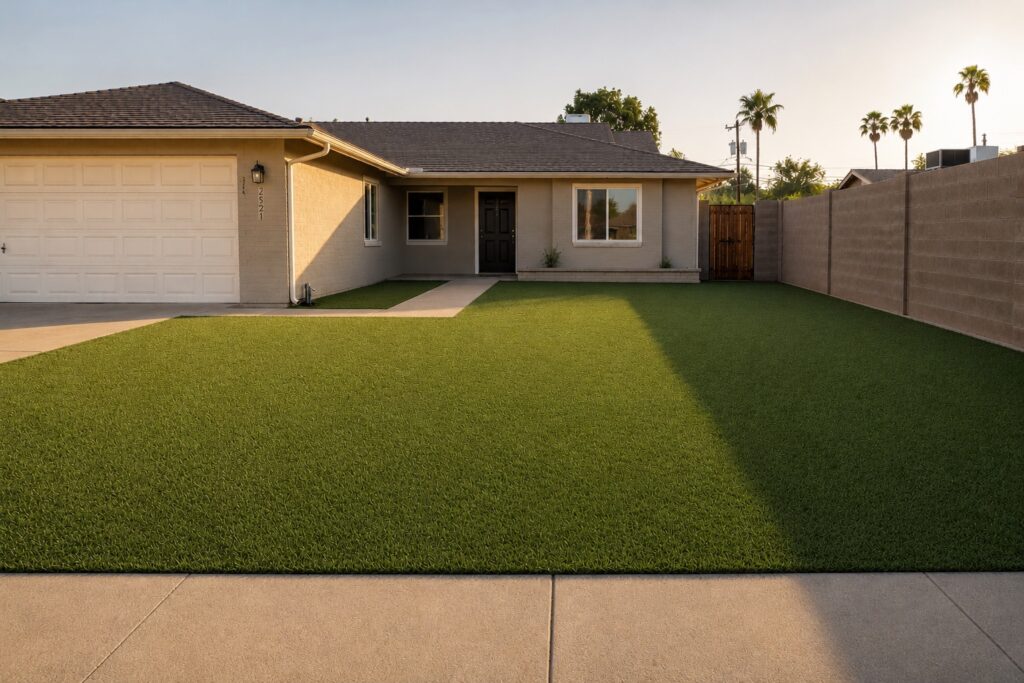 After: Arizona Luxury Lawns turf installation