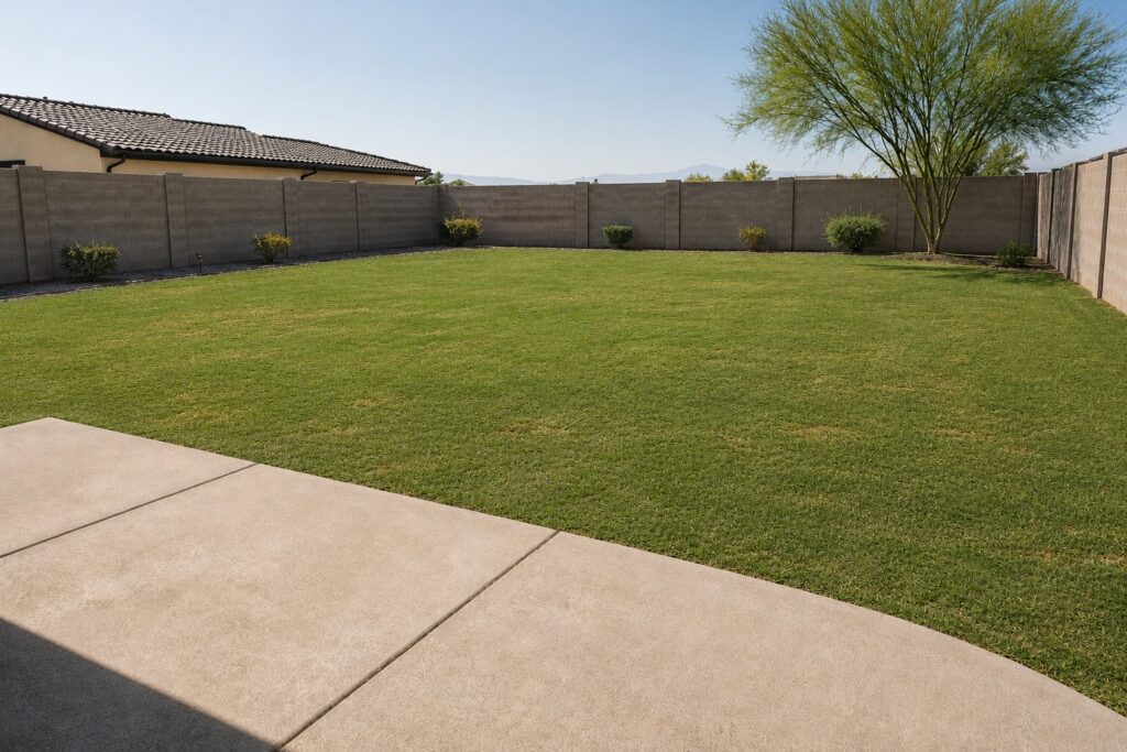 Before: yard before turf installation