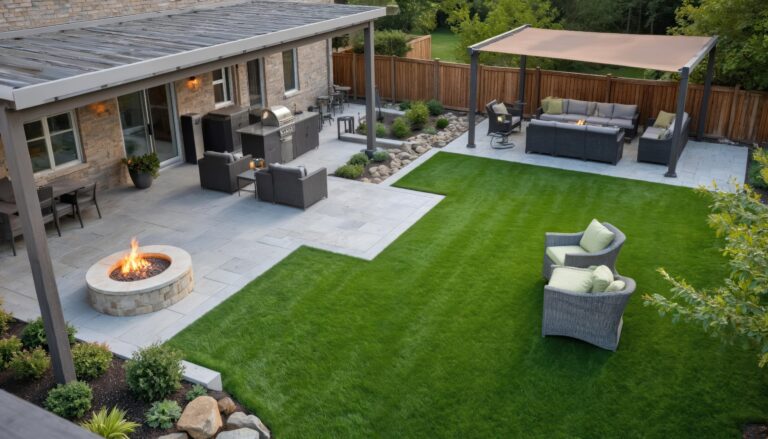 Can You Install Synthetic Grass Around a Fire Pit or Outdoor Kitchen?